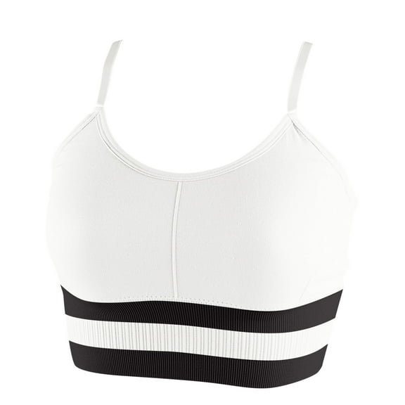 QYZEU Bras for Women No Underwire Thin Strap Lift Bra Fashion Sexy Sports Bra Fitness Yoga Pad Sportswear Push Up Bralette Solid Breathable Soft Comfy Bras White One Size
