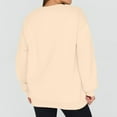 thumbnail image 4 of Mohiass Womens Sweatshirt Oversized Crewneck Fleece Pullover Sweatshirts Y2k Fall Long Sleeve Tops Khaki L, 4 of 4