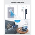 thumbnail image 2 of TROND Travel Power Strip Flat Plug, Detachable 3-Port GaN III USB C Charger PD35W, 5ft Flat Extension Cord with Multiple Outlets, for Home Hotel Cruise Ship Dorm Room Essentials, White, 2 of 8