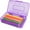Purple, variant on Plastic Pencil Box, Large Capacity Clear Pencil Case, 1 Pack Hard Pencil Case, Clear Crayon Box with Snap-tight Lid Stackable Design, Plastic Storage Box for Office Supplies, Gray