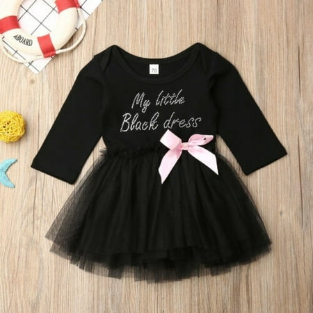 

Newborn Baby Girls Princess Party Dress Long Sleeve Tutu Dresses 0-18M