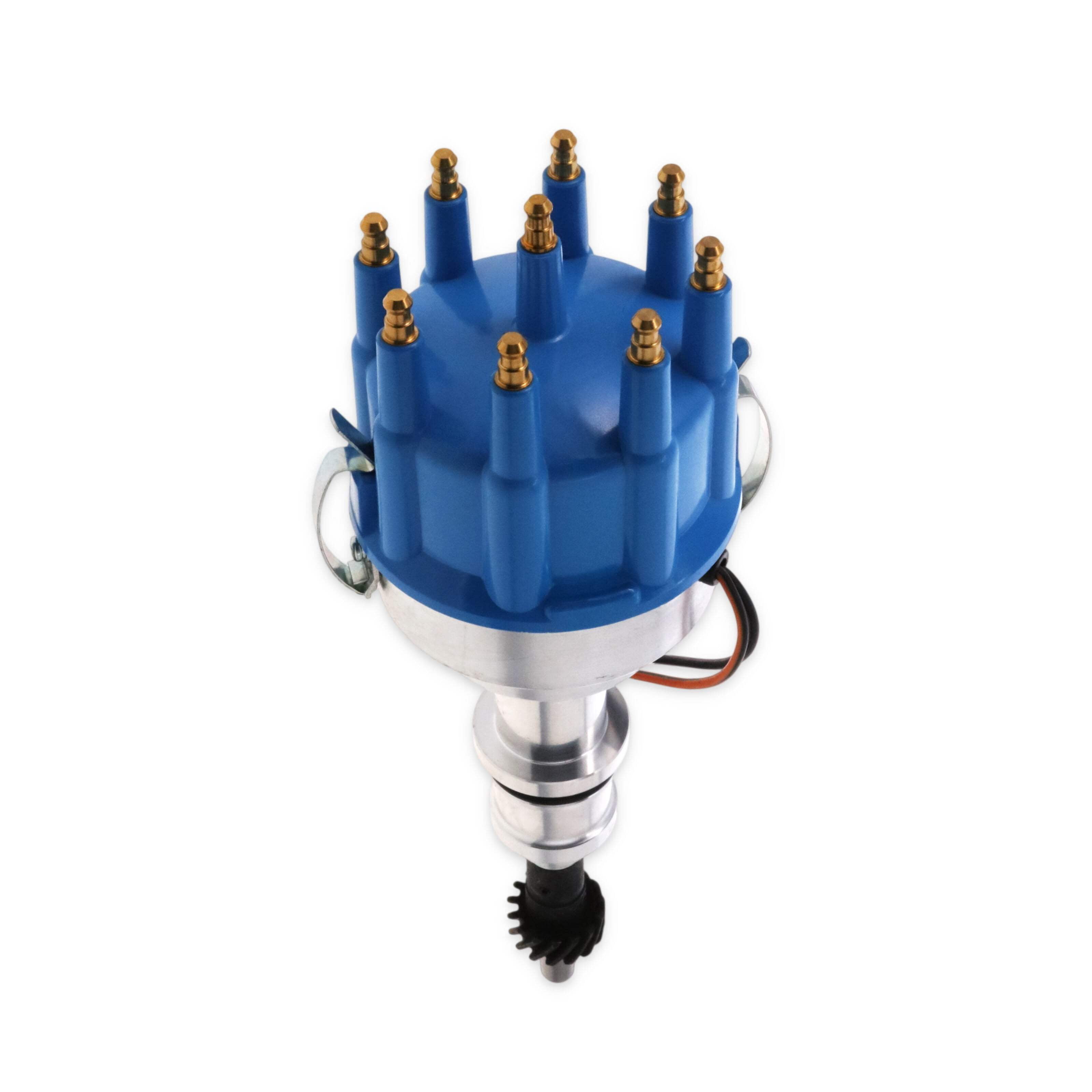 TSP Pro Billet Distributor for Ford Small Block Windsor 289 302 V8 - Blue