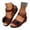 Brown, variant on Wedges Sandals Women Comfy Lightweight Open Toe Low Wedge Heels Womens House Shoes Memory Foam Braided Espadrilles for Women Ankle Strap Beach Sandals Summer Shoes