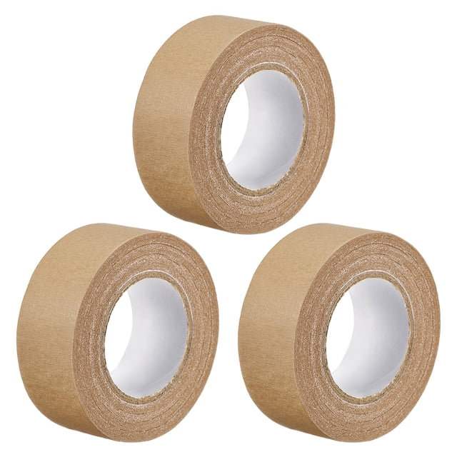 Unique Bargains 3 Pcs 25mm 1 Pouce Grand 20m 21 Yards Ruban de Masquage Rouleaux Marron