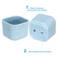 thumbnail image 4 of Unique Bargains 2' Square Plastic Succulent Planter with Drainage Blue Flowerpot Container, 3 Pack, 4 of 5