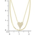 thumbnail image 4 of Brilliance Fine, Women's Sterling Silver 14kt Gold Plated Simulated Diamond Heart Necklace, 18" & 24", 4 of 8