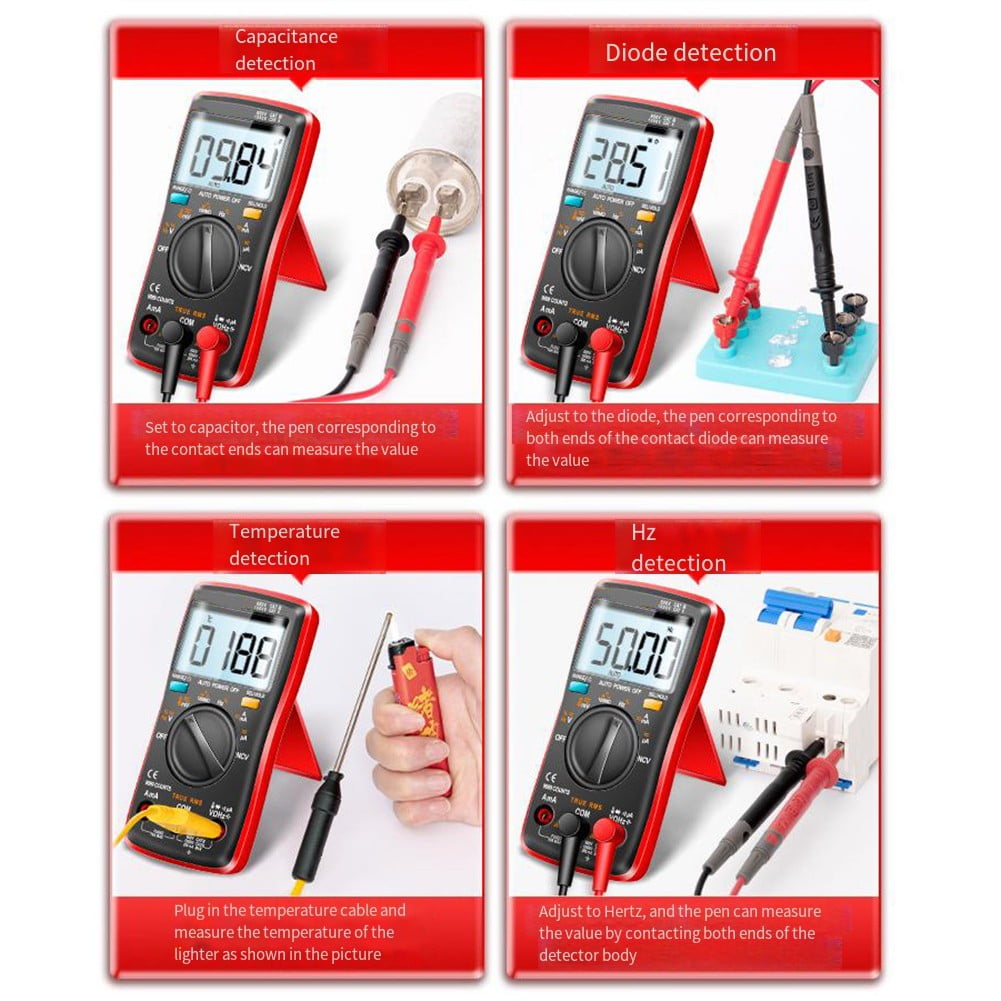 An8009 Nvc Smart Digital Multimeter Ac/Dc Voltage And Current Tester 9999 Counts