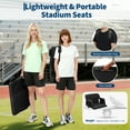 thumbnail image 6 of 2Pcs Stadium Seats, 24.5in Cozy Bleachers Seat with Anti-Slip Mat & Large Pockets & Cup Holders, Portable Stadium Chair for Outdoor, 6 of 7