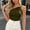 (Fashion 51)Army Green, variant on Women's One Shoulder Twist Tank Top Asymmetrical Sleeveless Slim Fit Summer Casual Tee