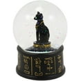 thumbnail image 6 of Ebros Black and Gold Goddess Bastet Cat Glitter Snow Globe 65mm Small 3.5"H, 6 of 7
