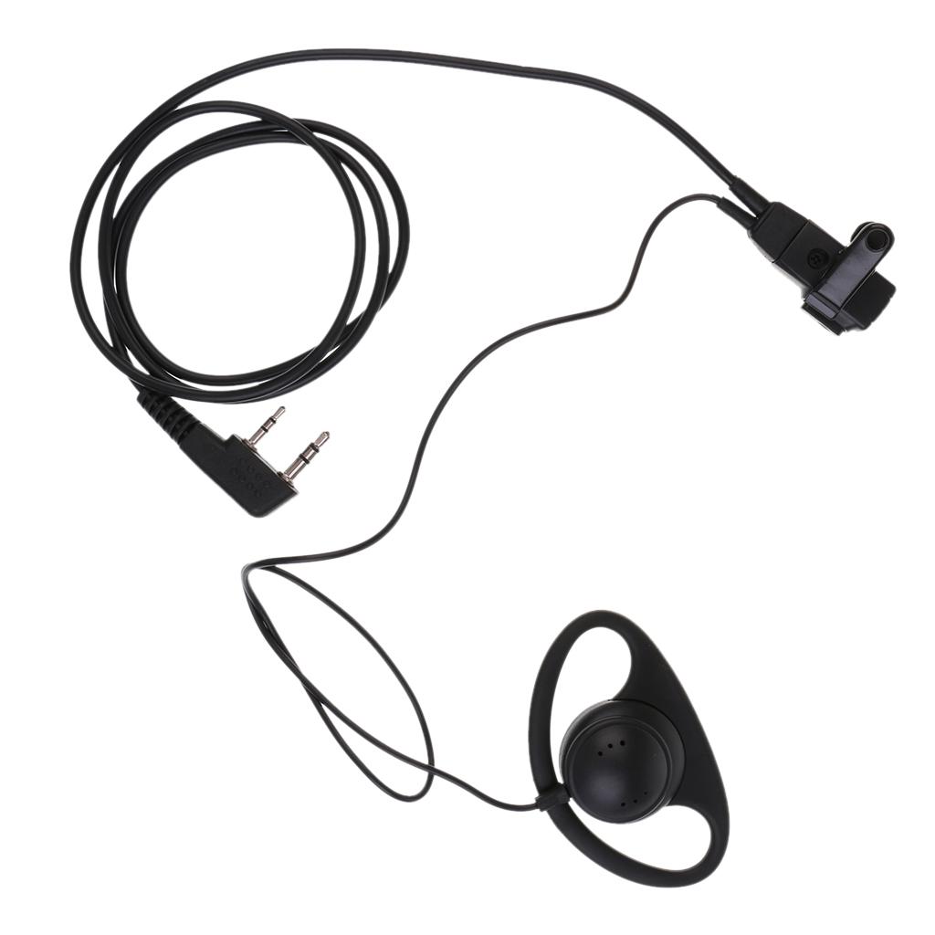 Auricolare Vhbw Per Radio Yaesu/Vertex VX-354, VX-400, VX-410, VX-420, VX-450 – Con PTT E Microfono Sulla Clip
