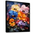 thumbnail image 2 of Designart "Urban Oasis With Tropical Colored Pansies II" Pansies Floater Framed Wall Decor, 2 of 5