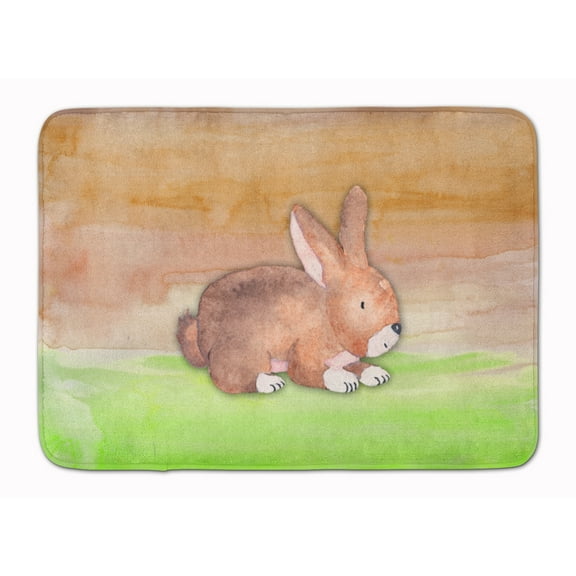 Rabbit Watercolor Machine Washable Memory Foam Mat