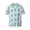 thumbnail image 3 of Goofa Sea Turtle Printed Men's Casual Short-sleeved Shirt,Lightweight Breathable Button-down,Summer Casual men's top,Versatile Fashion shirt-X-Large, 3 of 7