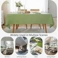 thumbnail image 5 of Textured Table Cloth Rectangle Tables 60×84 Inch Linen Tablecloth Waterproof Spill Proof and Wrinkle Free Table Cover for Dining Table, Kitchen, Parties and Holidays, Green, 5 of 6