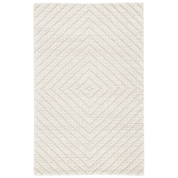 SAFAVIEH Natura Claude Diamond Area Rug, Ivory, 3' x 5'