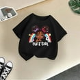 thumbnail image 4 of Curuila Kid Girls Tops Cartoon Print Crew Neck Short Sleeve Tee Summer Casual Loose T Shirt Black Size 2-4 Years, 4 of 4