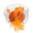 thumbnail image 4 of Fascinators Hats 20s 50s Hat Pillbox Hat Cocktail Tea Party Headwear with Veil for Girls and Women Orange, 4 of 4
