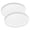 White, variant on Coffee Table Tray Set, Round PP 2 Piece Raised Side Serving and Display Trays for Tabletop Organization