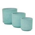 thumbnail image 5 of DecMode 12", 10", 8"H Indoor Outdoor Teal Magnesium Oxide Planter (3 Count), 5 of 8