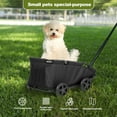 thumbnail image 4 of 4 Wheels Folding Pet Stroller for Small Dogs Cats,Dog Wagon for Small Dogs with Safety Rope,Dog Baby Carriages Travel, Walking, Vet Visits (Black), 4 of 9