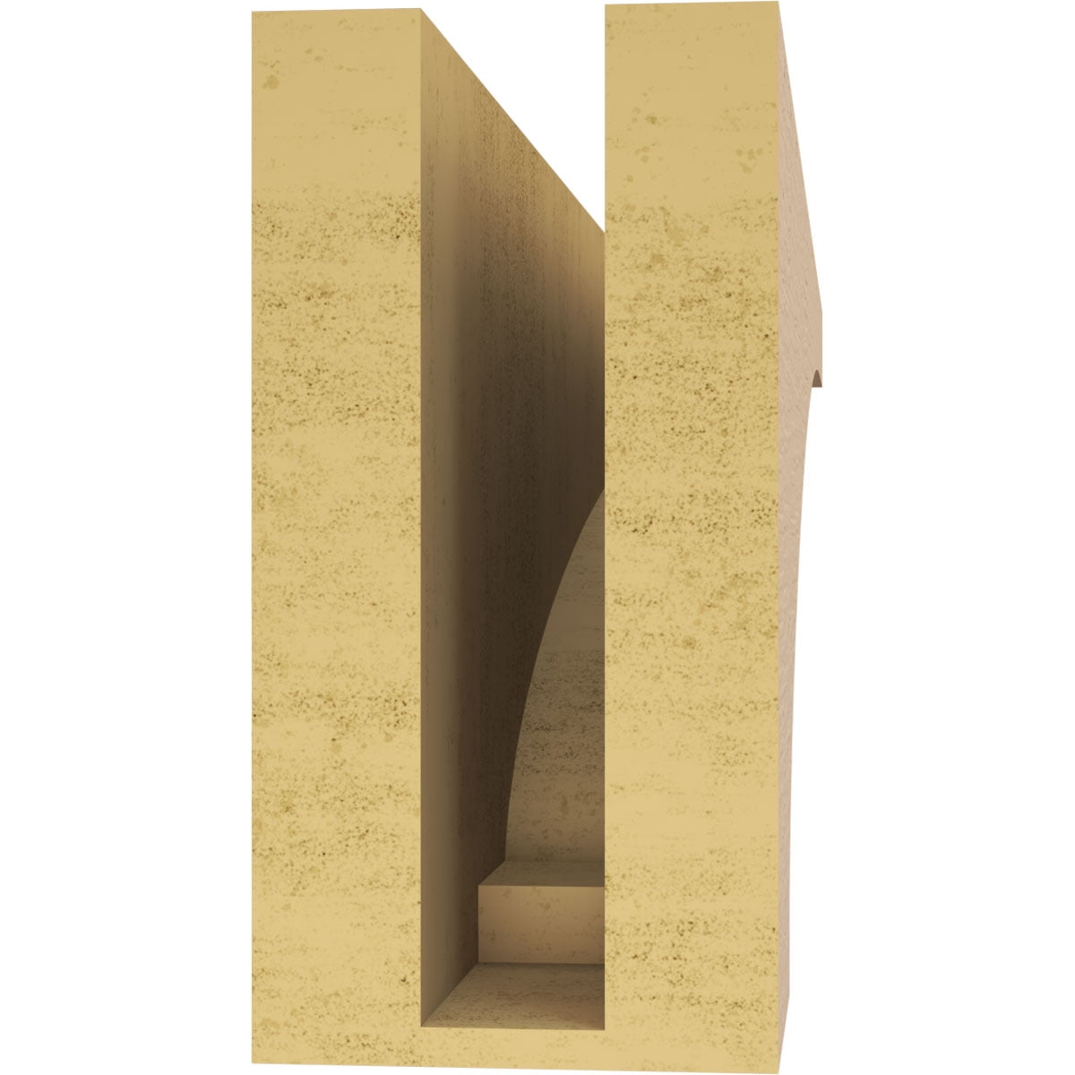5"W x 30"D x 10"H Thin Rivera Rough Cedar Woodgrain TimberThane Corbel, Primed Tan