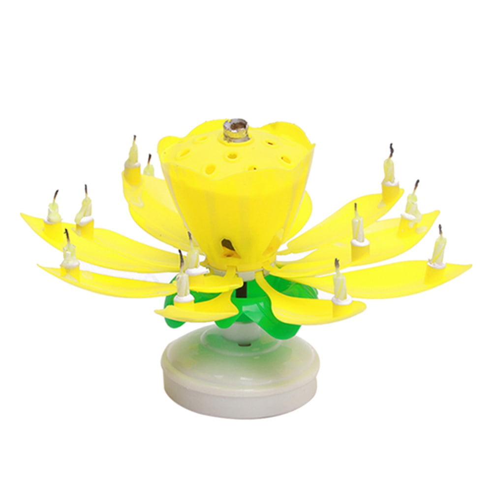 Musically Cake Candle Lotus Flower Birthday Candle When All Candles