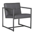 thumbnail image 2 of Studio Designs Home Camber Fauteuil d'Appoint Petit de Style Mi-Siècle Moderne, Cuir Fumé, 2 of 6