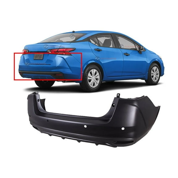 DCP Rear Bumper Cover for Nissan Versa 2020-2023 Primed 850225EE0J NI1100340