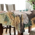 thumbnail image 5 of DEIARA Sunflower Cute Kitten Square Tablecloth 54×54in Polyester Fabric Tablecloth Washable Dust Resistant Wrinkle Resistant, 5 of 9