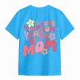 thumbnail image 5 of kpoplk Toddler Baby Girls Flower Shirt Cute Graphic Short Sleeve T-Shirt Kids Print Graphic Summer Tees Top(Sky Blue,5-6 Y), 5 of 6