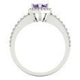 thumbnail image 4 of Solitaire with Accents Engagement Ring for Women - 0.755ct Simulated Alexandrite in 14K White Gold Promise Ring, 4 of 6