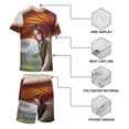 thumbnail image 4 of Alice in Wonderland Boys Girls Short Sleeve Mesh T-Shirt And Shorts Outfit Set Summer Clothes Set for Kids, 4 of 8