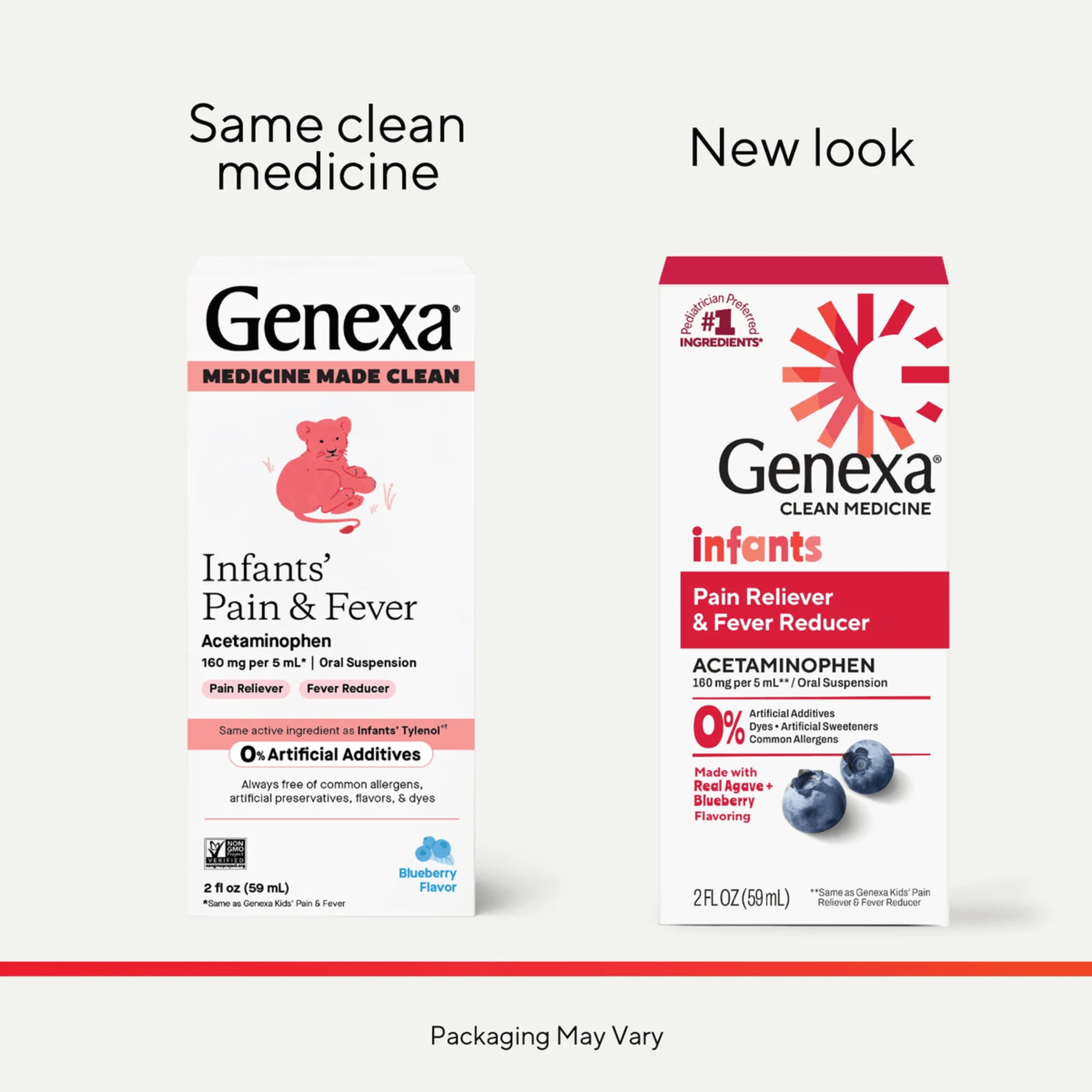 (3 pack) Genexa Infants Pain & Fever Blueberry