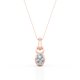 thumbnail image 1 of Collar con Colgante Solitario de Moissanita Ovalada de 1 Quilate JeenMata En Baño de Oro Rosa de 18 K sobre Plata, 1 of 5