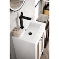 thumbnail image 3 of James Martin Vanities 20" Single Vanity Cabinet, Glossy White, Matte Black, Composite Countertop, 3 of 7
