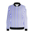 thumbnail image 4 of UTSJKR Women's Fashion Striped Print Jackets Lightweight Zip Up Stand Collar Long Sleeve Bomber Coat 2024 Fall Winter Loose Fit Pocket Jacket Purple XXL, 4 of 5