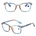 thumbnail image 3 of Men's And Women's 4 Pairs of Retro Square Reading Glasses Spring Hinge Presbyopia Glasses Classic Blue Light Blocking Plastic HD Readers +1.50, 3 of 6