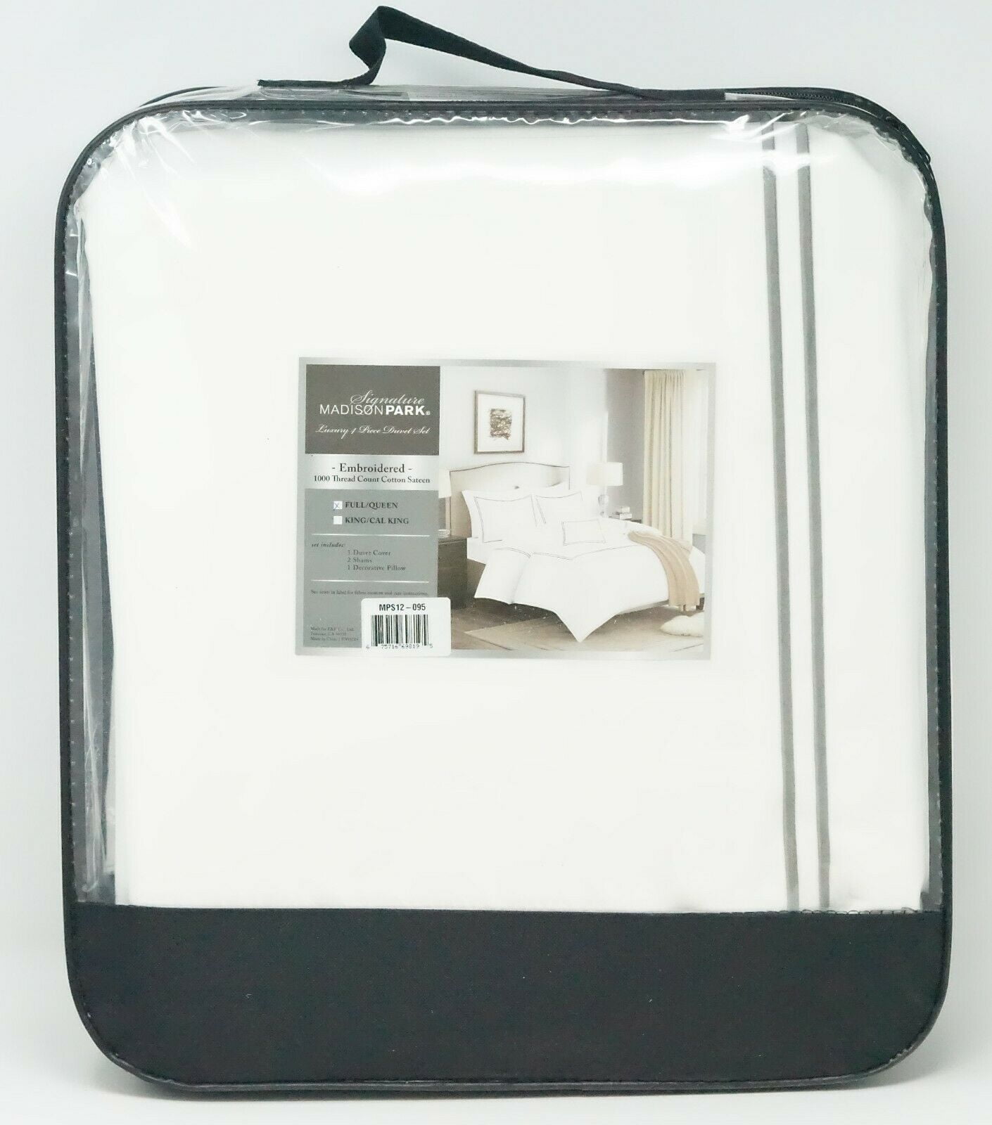 Embroidered Cotton Sateen Duvet Cover 