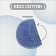 thumbnail image 5 of Better Trends Chic Round Bath Mat, 30" Diameter, 100% Cotton with Crochet Border, Water Absorbent, Ideal for Half Baths and Powder Rooms, Machine Washable, Blue - Lilly Crochet Collection, 5 of 6