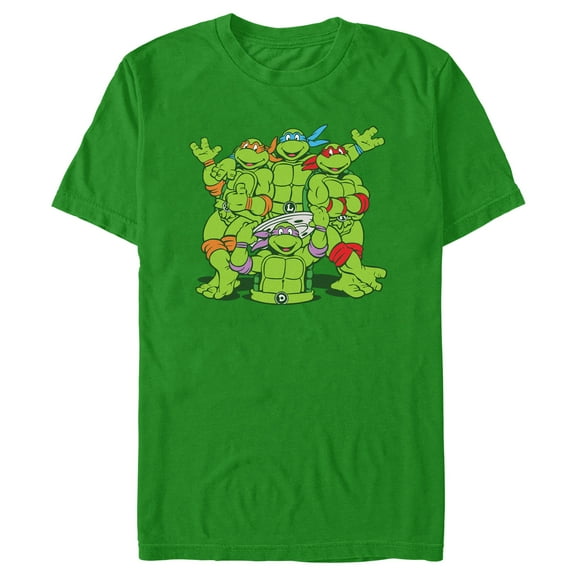 Men's Teenage Mutant Ninja Turtles Brothers Group Shot Graphic Tee Kelly Green X Large