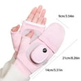 thumbnail image 3 of Portable Heated Gloves, 3-Second Instant Smart Thermostatic Electric Rechargeable Heated Fingerless Gloves for Women Men with Digital Display, Work, Cycling, Skiing, Outdoor, Snow Black Free, 3 of 3