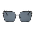 thumbnail image 1 of Gafas de sol Zulema de mujer de moda con montura cuadrada tonos de moda gris, 1 of 8