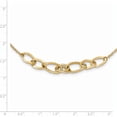thumbnail image 2 of 14K Yellow Gold Polished And Textured Fancy Link Necklace (17.5 X 8) Made In Italy sf2228-17.5, 2 of 5