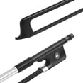 thumbnail image 4 of Arco de violín Ammoon 4/4 Arco de violín Fibra de carbono Palo redondo Arco de violín Rana de ébano Crin de caballo negro Bien equilibrado TOMSHOO Arco de violín, 4 of 6