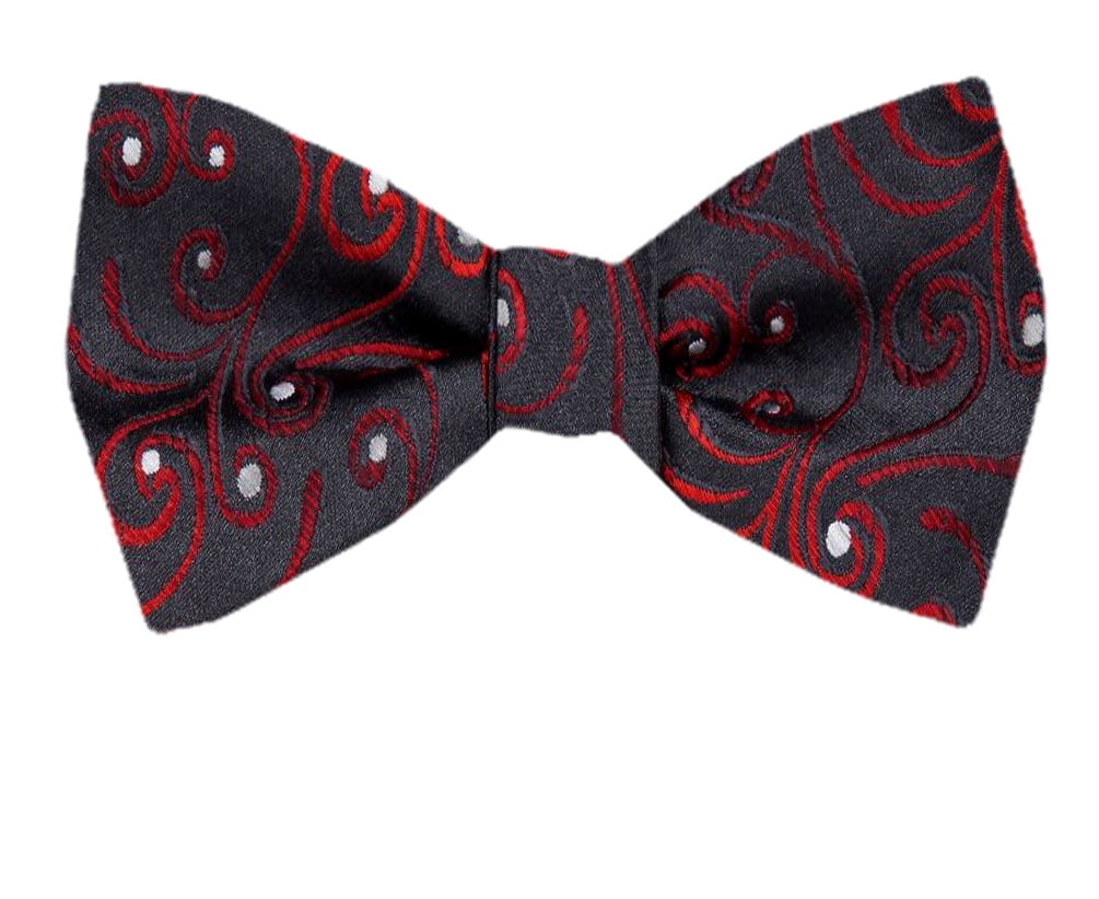 Men's Black Silk Self Tie Bowtie Tie Yourself Bow Ties