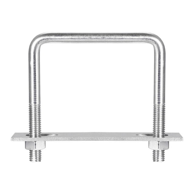 Unique Bargains Square U-Bolts 2 Sets 87mm Inner Width 100mm Length M10 304 Stainless Steel U Clamp Bolt