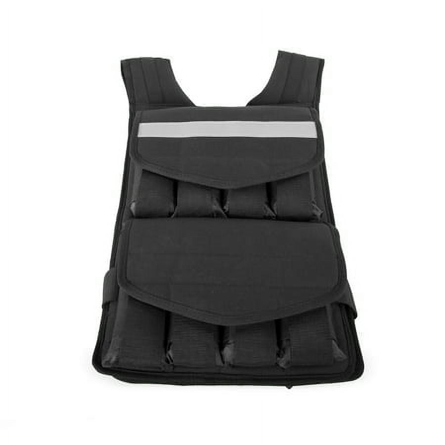 Fuel Pureformance Adjustable Weighted Fitness Training Vest, 60 lbs ((15) 4 lb Removable Weight Pouches)