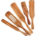 thumbnail image 1 of 5Pcs Wooden Spatula Set Natural Wooden Kitchen Utensil Set Heat Resistant Non-Stick Wooden Spoons Tools for Cooking, 1 of 8