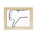 thumbnail image 1 of Ridículo gesto dibujo Patron Escritorio de madera Arte Pintura 6x8 pulgadas marco de foto foto, 1 of 4